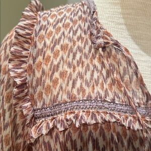 Patterned Long Sleeve Dress